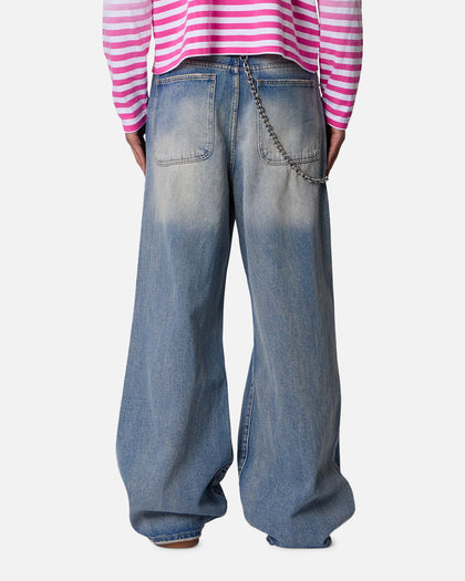 MNML Blowout Rave Denim Jeans Vintage Blue