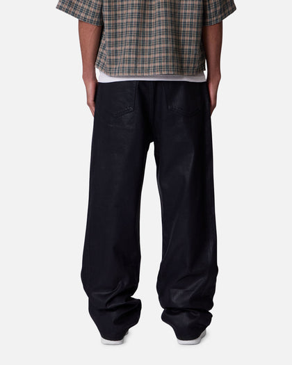MNML Ultra Baggy Denim Jeans Waxed Black