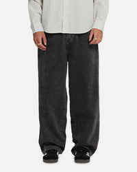 X-Large Baggy Bull Denim 91 Pants Washed Black