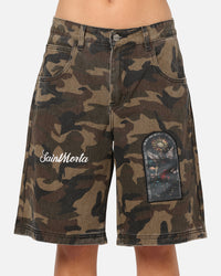 Saint Morta Kingdomcome Baggy Shorts Woodland Camo
