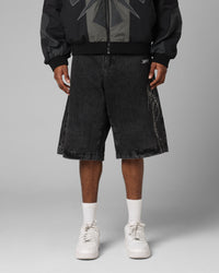 Loiter Goth Clique Jorts Black