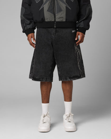 Loiter Goth Clique Jorts Black