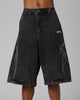 Loiter Goth Clique Jorts Black