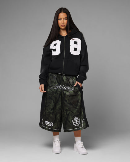Loiter Fight Club 3 Quarter Shorts Woodland Camo