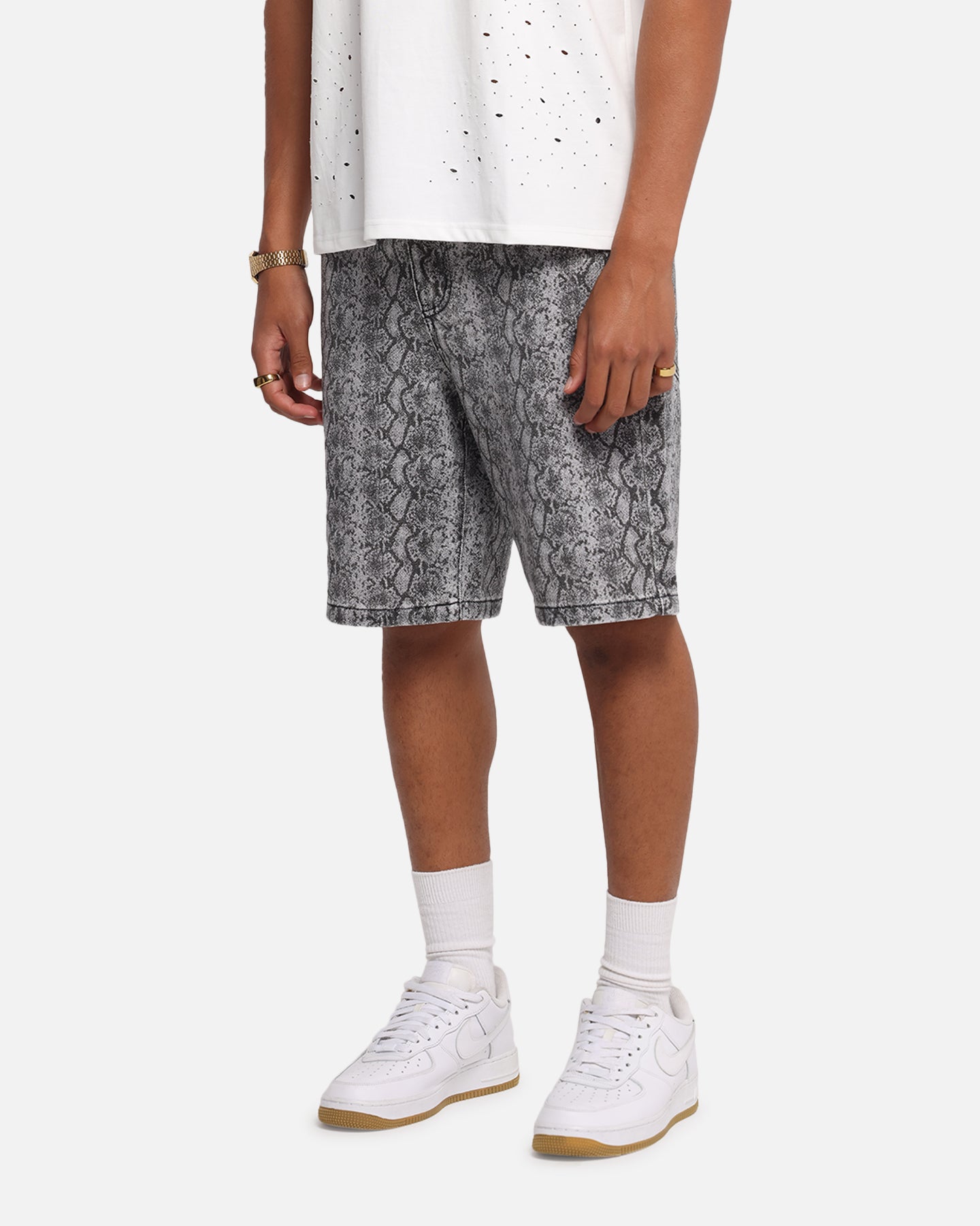 snake print nike shorts