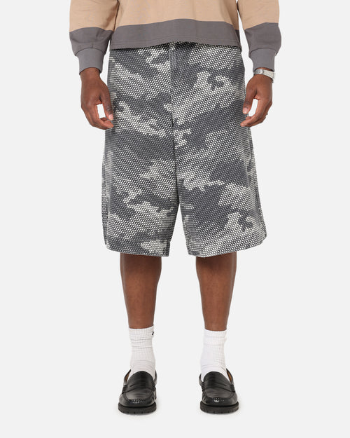 XXIII Wide Leg Denim Shorts Digi Camo