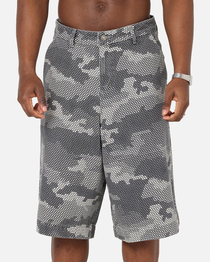 XXIII Wide Leg Denim Shorts Digi Camo