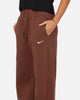 Nike Women's Sportswear Phoenix Fleece High Waisted Wide Leg Sweat Pants Fauna Brown/Sail