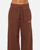 Nike Women's Sportswear Phoenix Fleece High Waisted Wide Leg Sweat Pants Fauna Brown/Sail