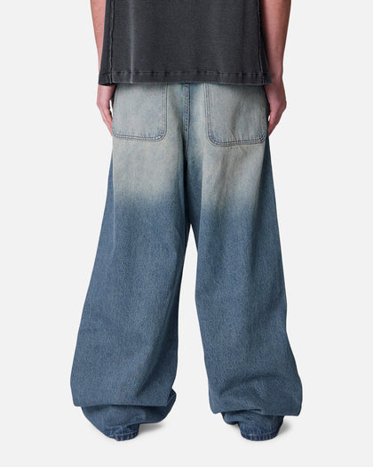 MNML Baggy Washed Rave Denim Jeans Medium Blue