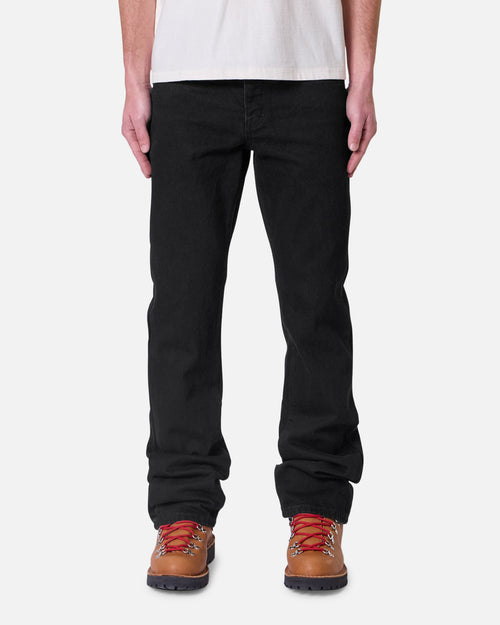 MNML Raw Bootcut Denim Jeans Rinsed Black