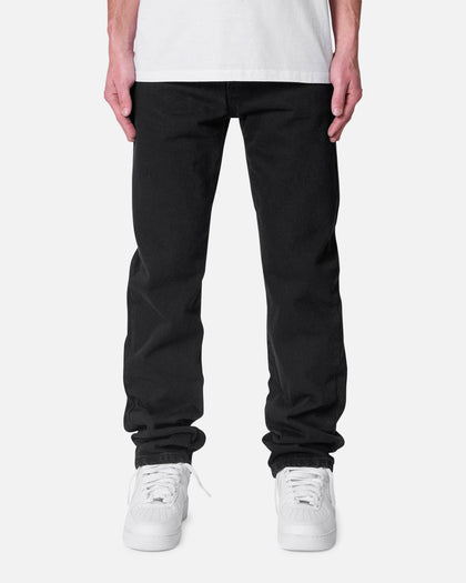 MNML Raw Straight Denim Jeans Rinsed Black