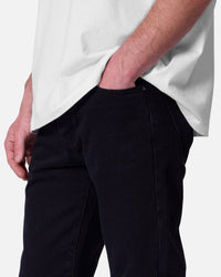 MNML Raw Straight Denim Jeans Rinsed Black