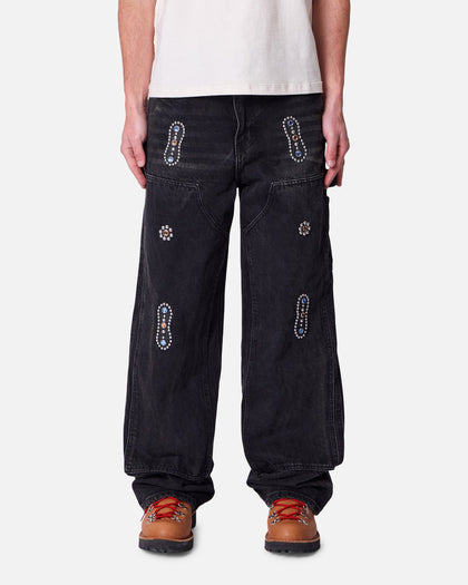 MNML V734 Western Jewel Denim Jeans Washed Black