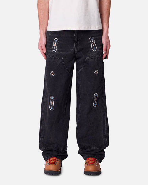 MNML V734 Western Jewel Denim Jeans Washed Black