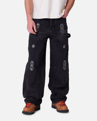 MNML V734 Western Jewel Denim Jeans Washed Black