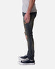 MNML X738 Chewed Up Denim Jeans Stone Washed Shadow