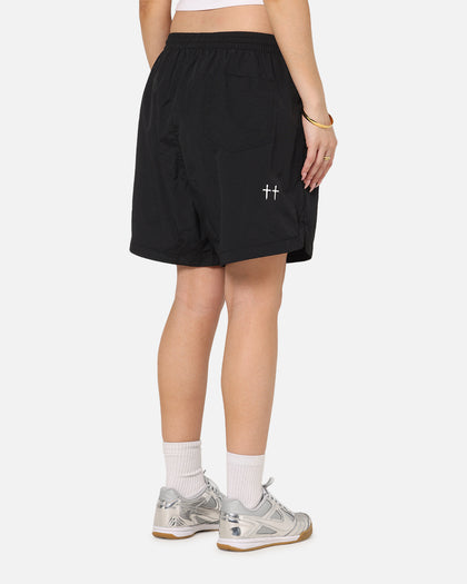 Saint Morta Saint Studios Logo Nylon Shorts Black