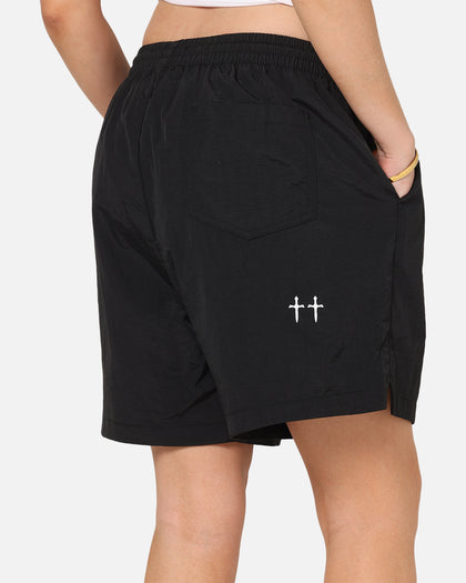Saint Morta Scription Nylon Shorts Black