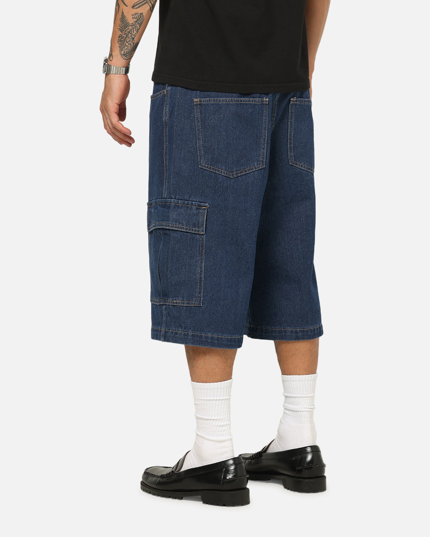 X-Large Baggy Cargo Denim 91 Shorts Dark Indigo | Culture Kings NZ