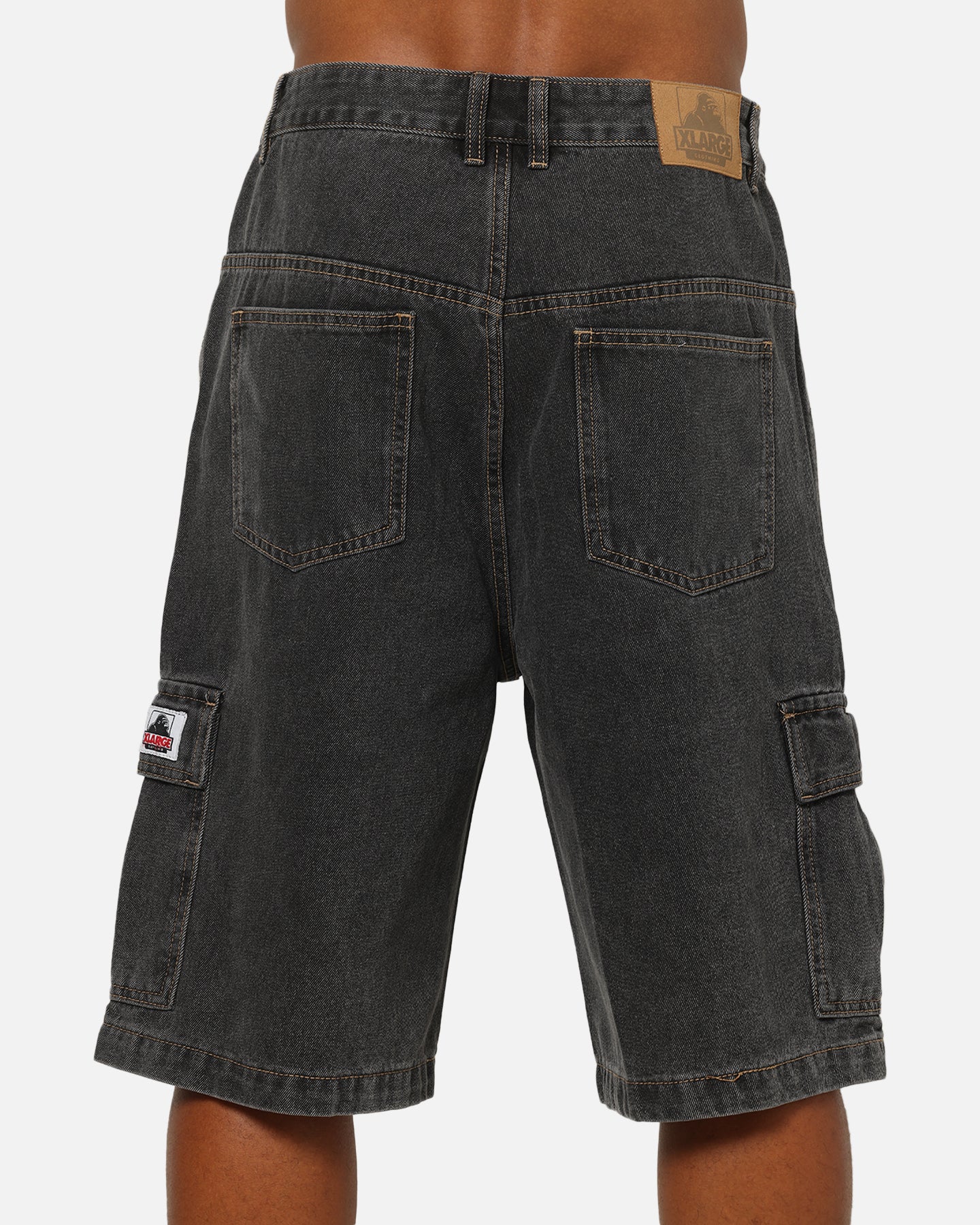 X-Large Baggy Cargo Denim 91 Shorts Washed Black | Culture Kings NZ