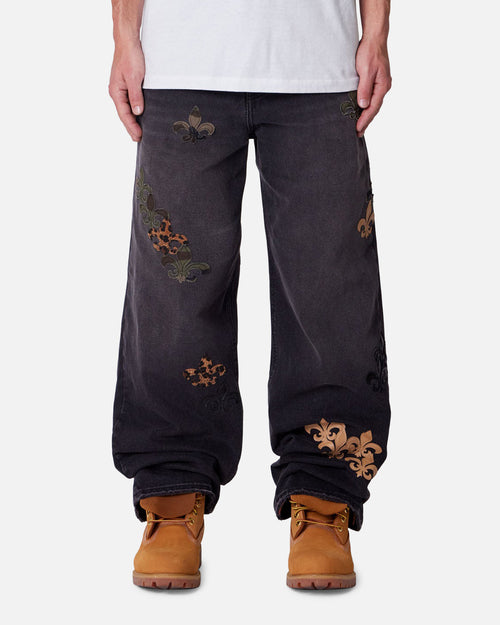 MNML Baggy Fleur Denim Jeans Black