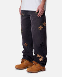 MNML Baggy Fleur Denim Jeans Black