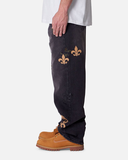 MNML Baggy Fleur Denim Jeans Black