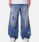 MNML Baggy Fleur Denim Jeans Blue