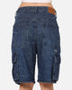 Saint Morta Denim Cargo Shorts Crinkle Stonewash
