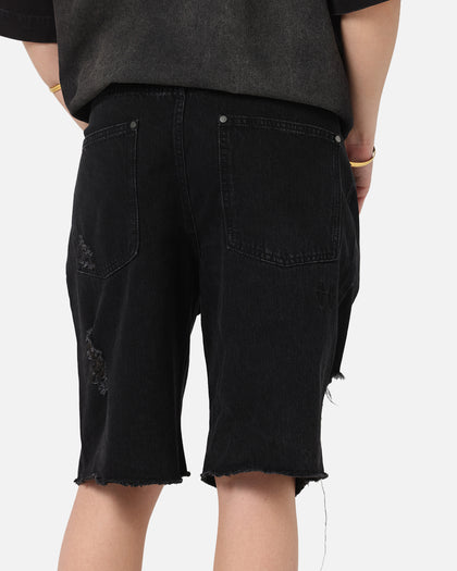 Saint Morta Halo Damage Jorts Black