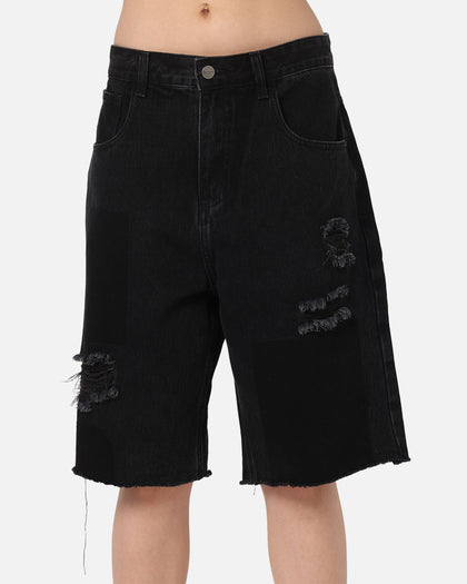 Saint Morta Halo Damage Jorts Black