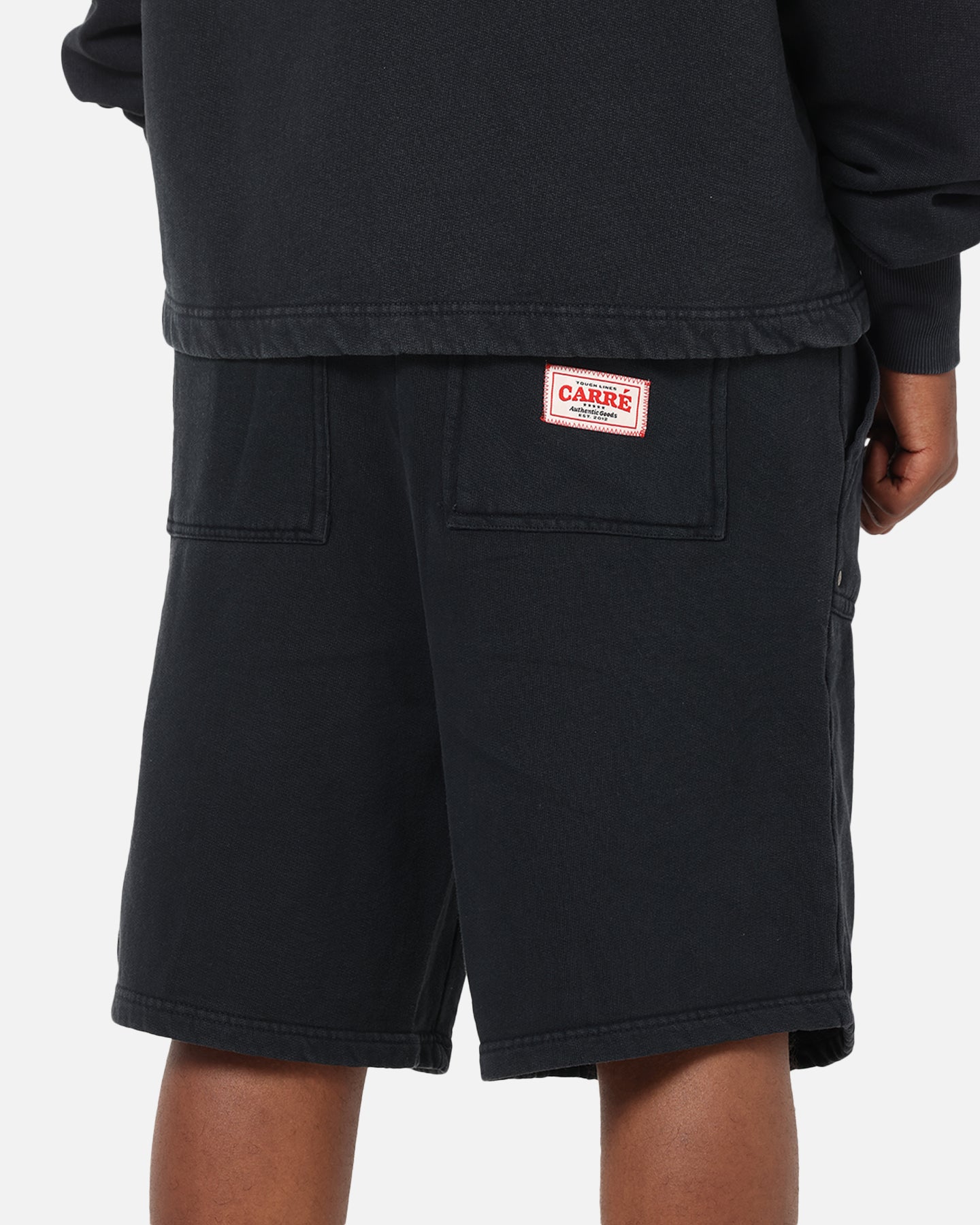 Carre Rivet Baggy Sweat Shorts Charcoal | Culture Kings NZ