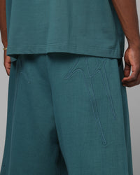 Loiter Destruct Sweat Shorts Teal