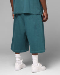Loiter Destruct Sweat Shorts Teal