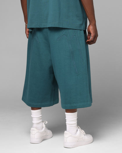 Loiter Destruct Sweat Shorts Teal