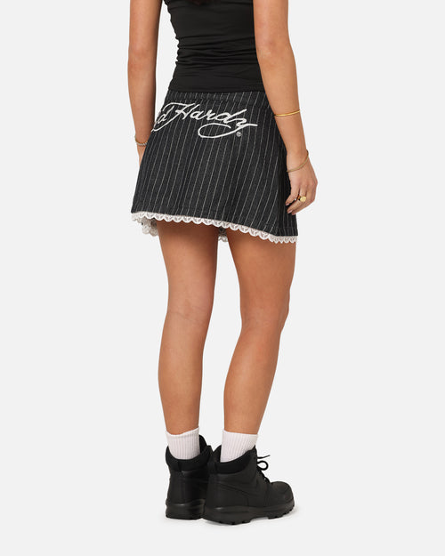 Ed Hardy Women's Pinstripe Mini Skirt Pinstripe