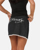 Ed Hardy Women's Pinstripe Mini Skirt Pinstripe