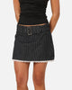 Ed Hardy Women's Pinstripe Mini Skirt Pinstripe