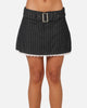 Ed Hardy Women's Pinstripe Mini Skirt Pinstripe