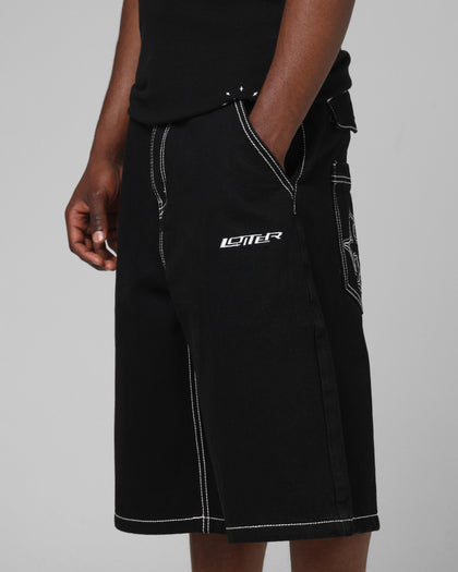 Loiter Biker Jorts Black