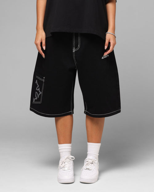 Loiter Biker Jorts Black