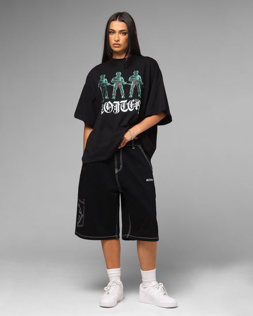 Loiter Biker Jorts Black