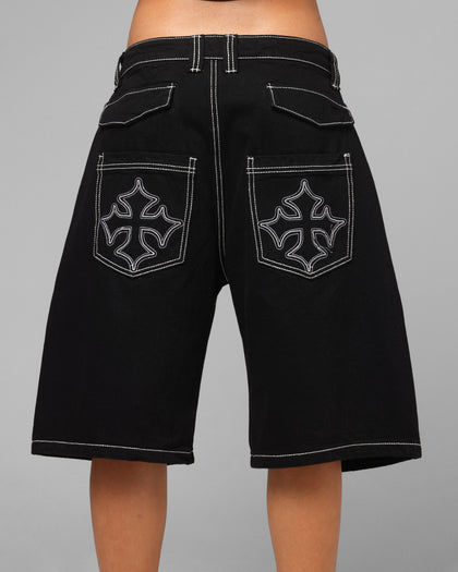 Loiter Biker Jorts Black