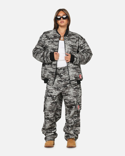 Carre Camo Baggy Pants Black Camo