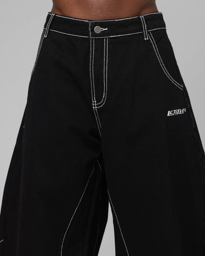 Loiter Biker Raver Jeans Black