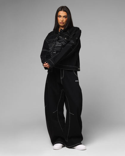 Loiter Biker Raver Jeans Black