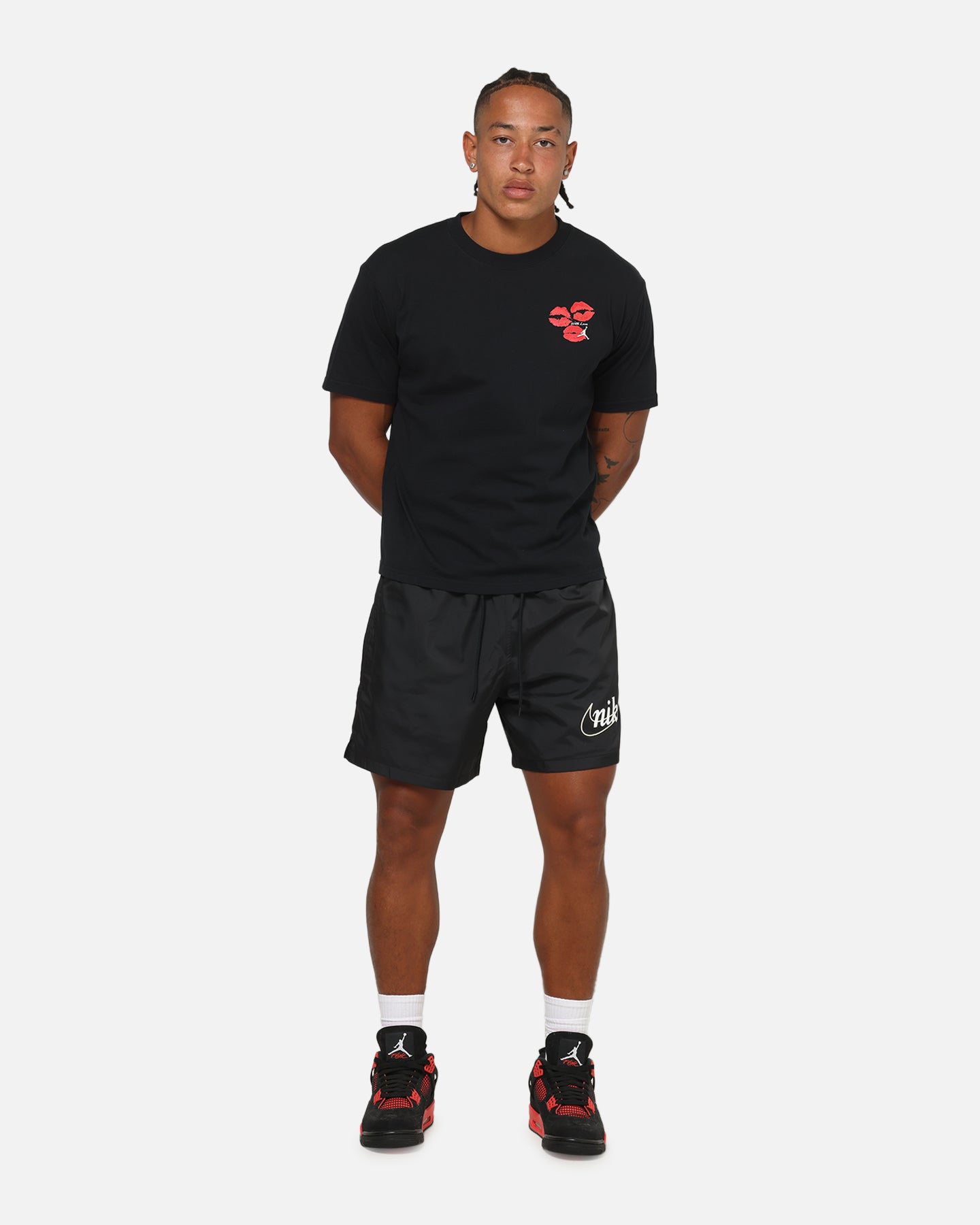 nike sportswear men's woven shorts black