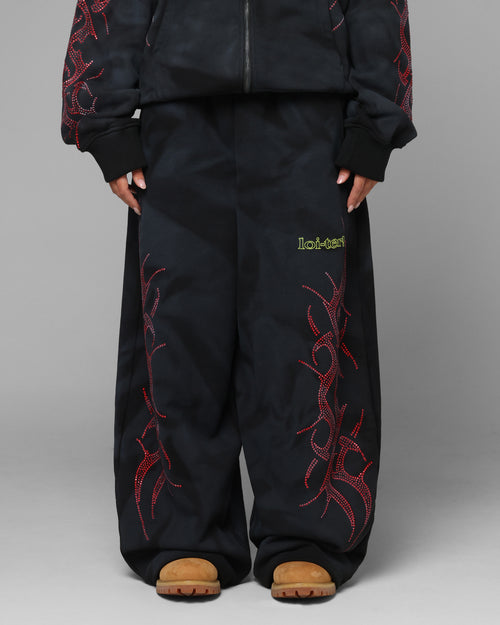 Loiter X Yu-Gi-Oh! Slifer Sky Dragon Sweatpants Black Wash