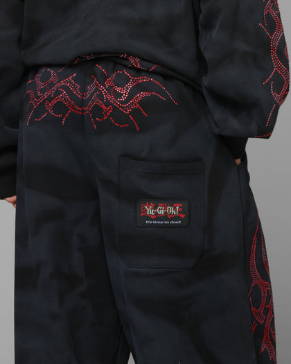 Loiter X Yu-Gi-Oh! Slifer Sky Dragon Sweatpants Black Wash